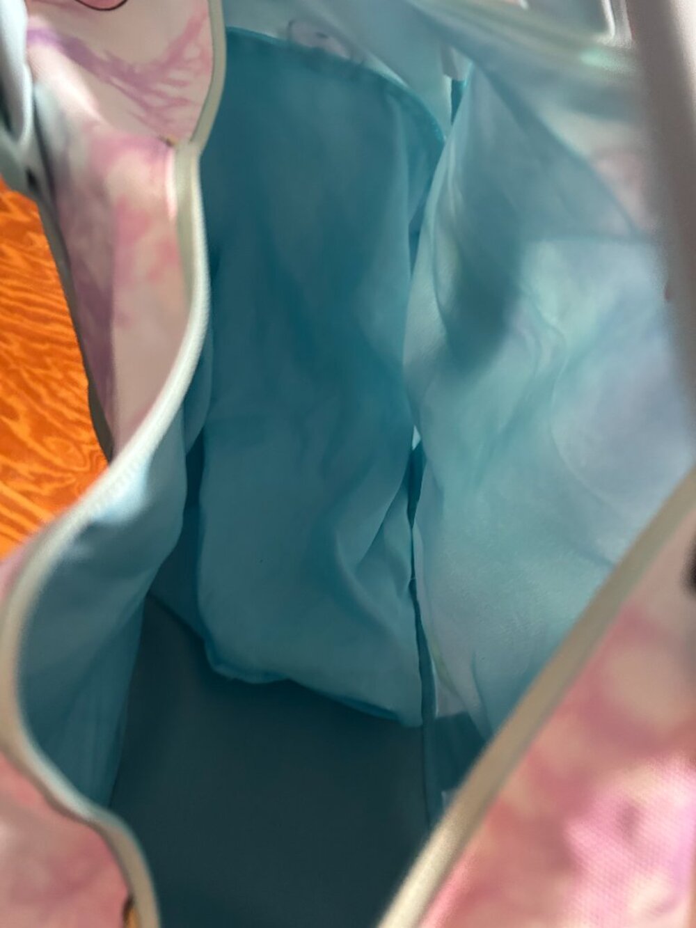 Pastel Tie-Dye Smiley Face Duffle Bag | Weekender | Gym | Travel Bag - Picture 4 of 4